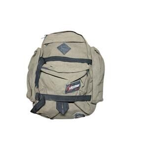 Vintage Eastpak Made In USA Olive Green / Black Rucksack Bag Backpack